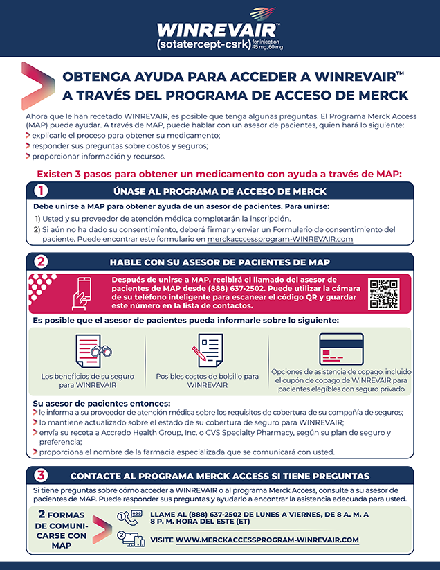 Guía de apoyo al paciente descargable para WINREVAIR™ (sotatercept-csrk)